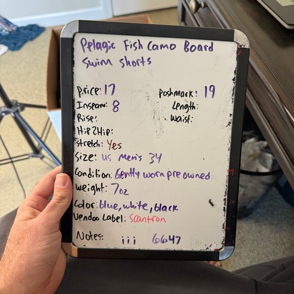 Pelagic Fish Camo Board Swim Shorts US Men's 34 - Picture 6 of 6